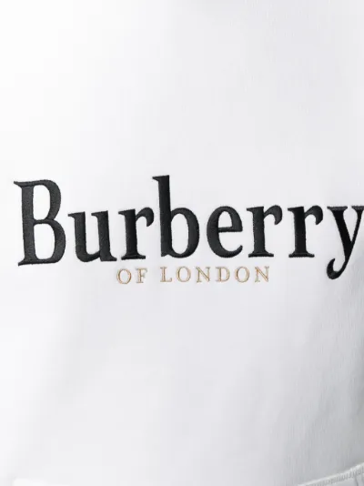 burberry embroidered logo jersey hoodie