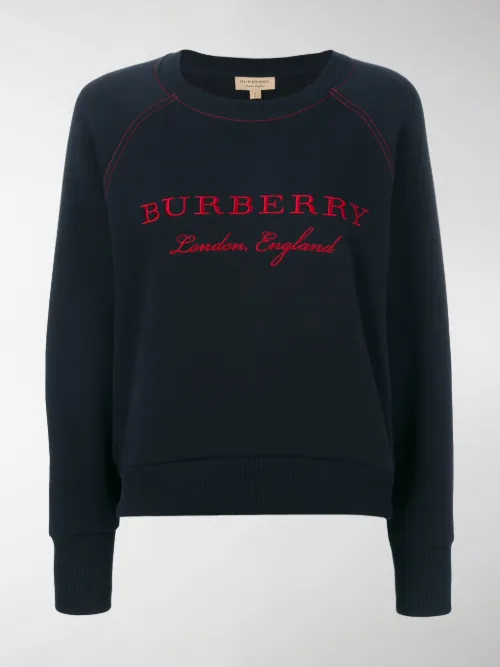 Burberry - Felpa con logo ricamato