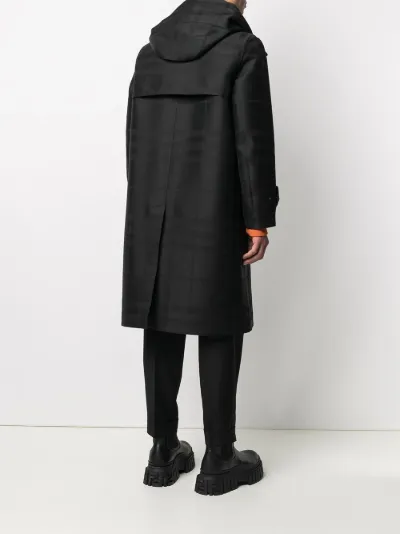 Burberry Globe graphic detail check technical coat | Eraldo.com US