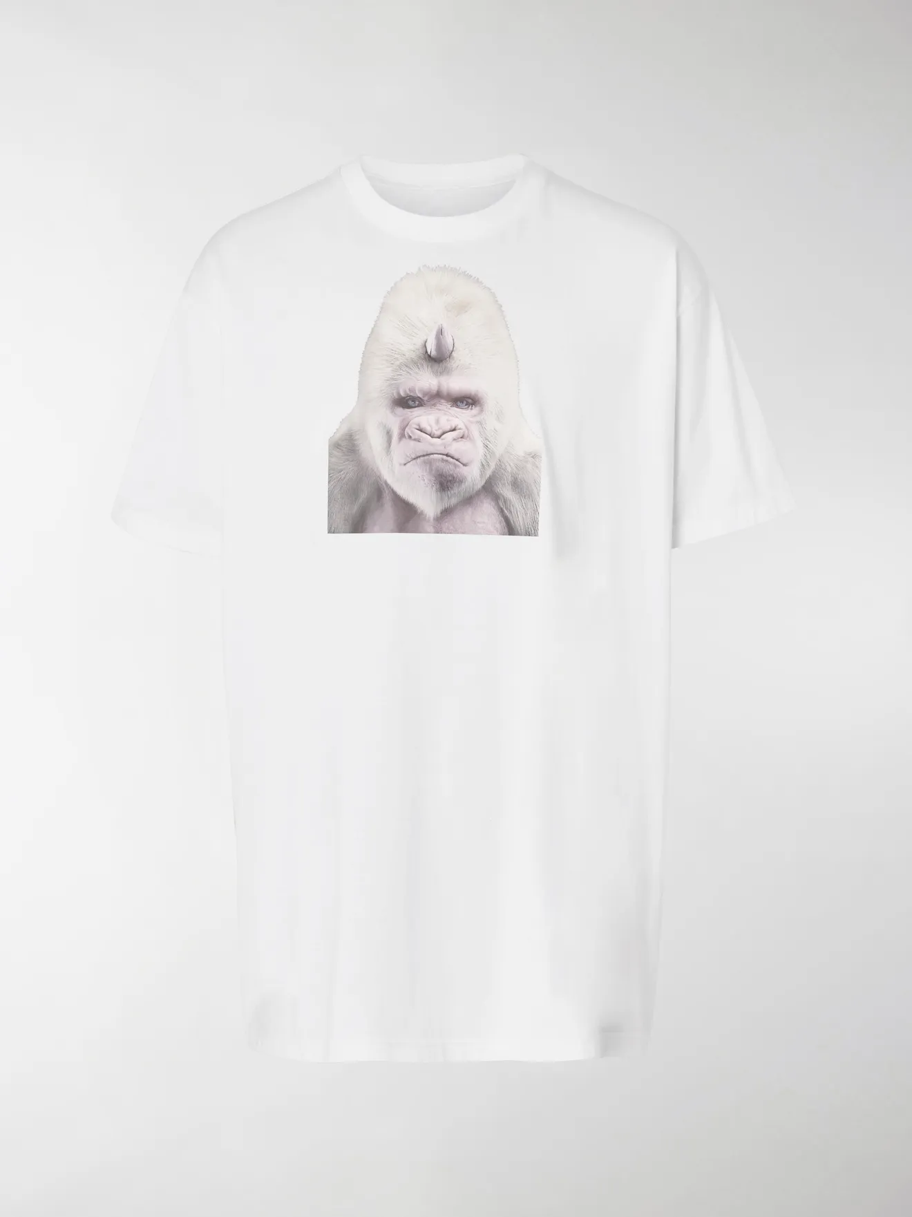 white gorilla shirt