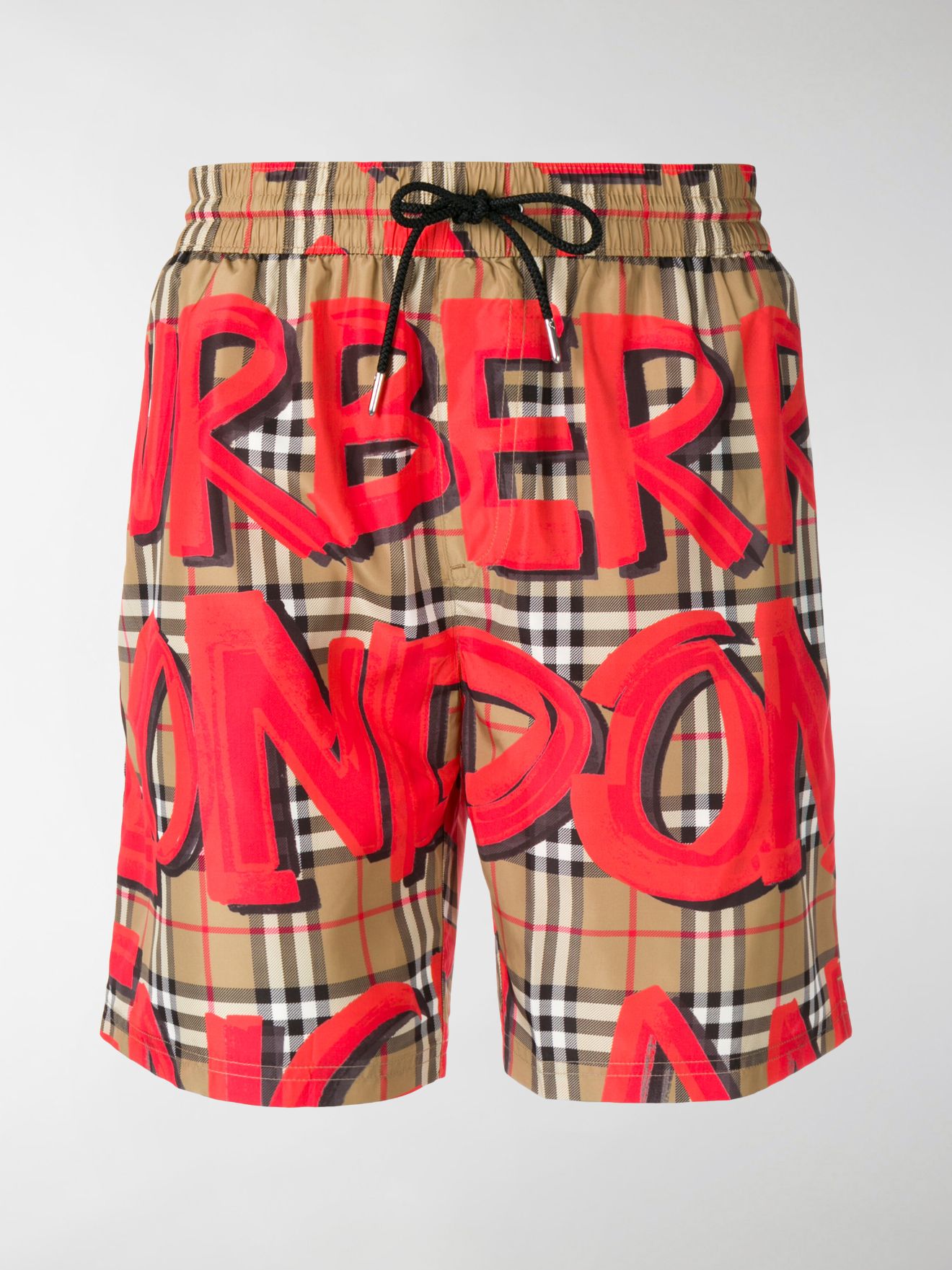 burberry swim trunks graffiti