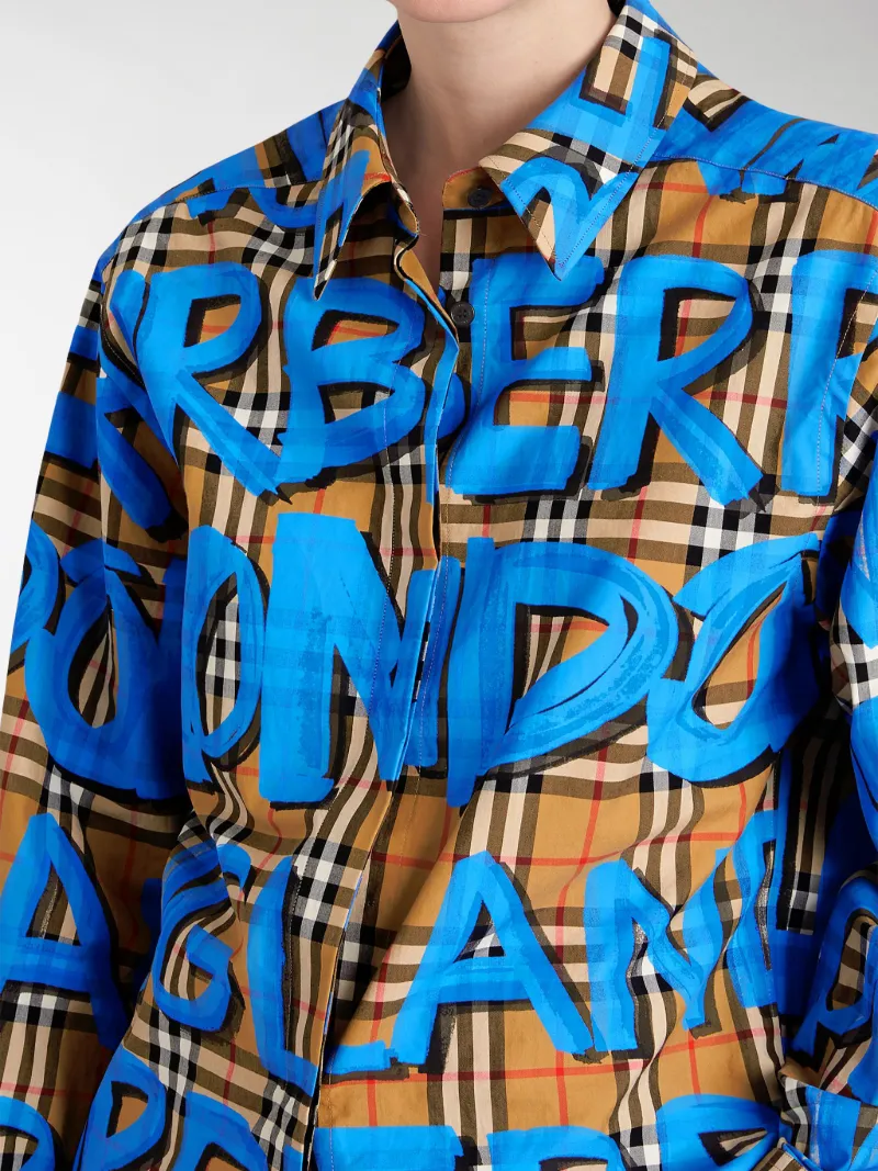 graffiti burberry shirt