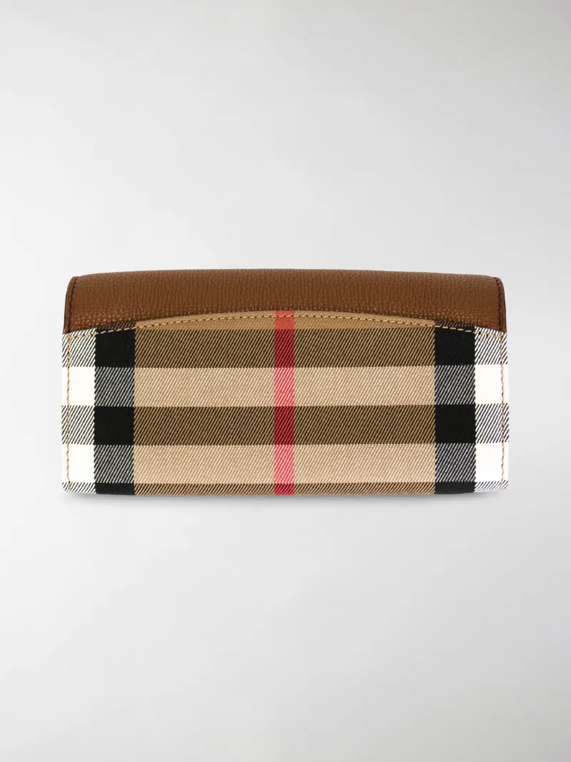 burberry house check and leather wallet