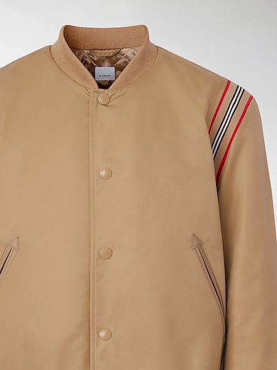 bomber jacket striped collar