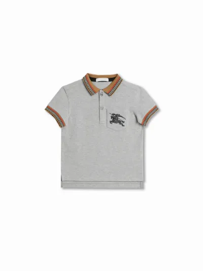 Burberry Kids Heritage stripe detail polo shirt Eraldo US