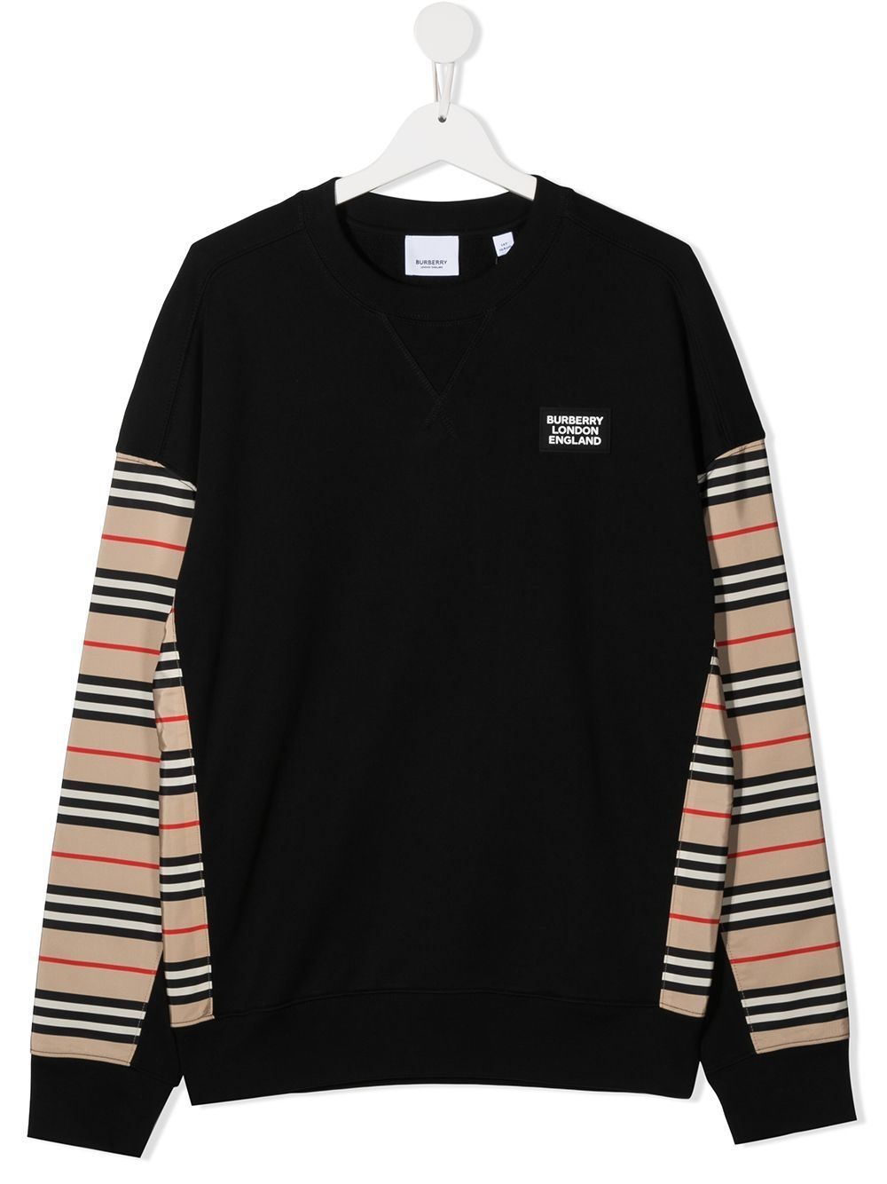 Burberry icon best sale stripe sweatshirt