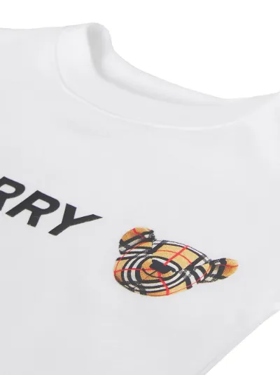 white burberry baby grow