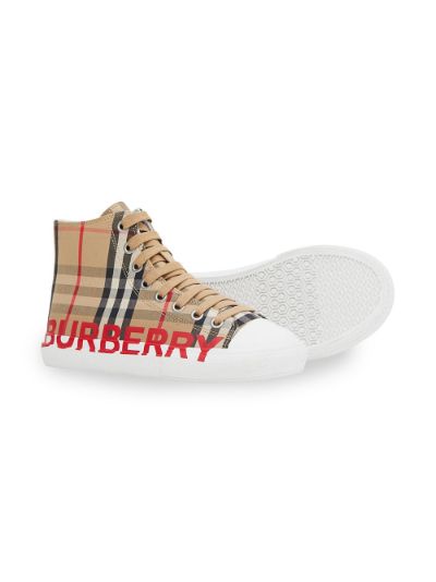 logo print vintage check sneakers | Burberry Kids 