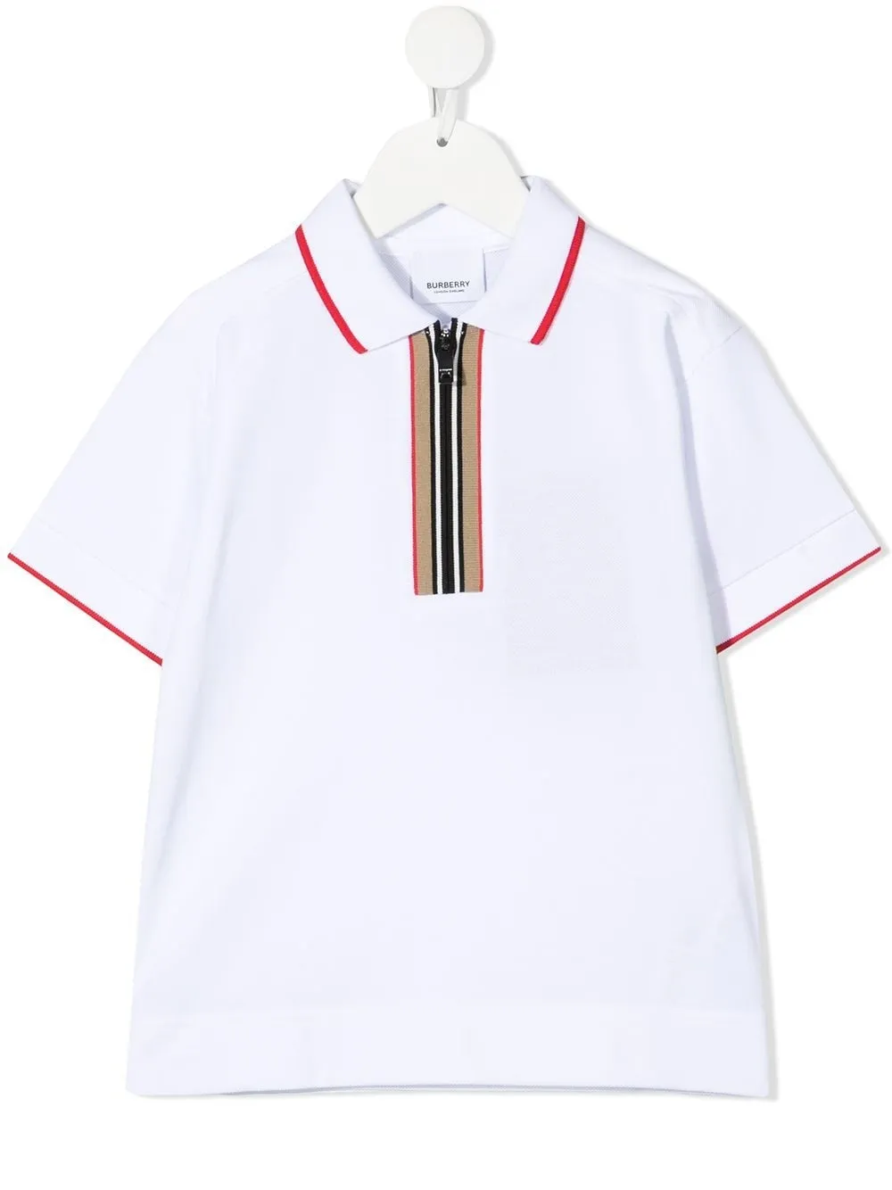 Burberry store Kids Striped-Trim Polo Shirt