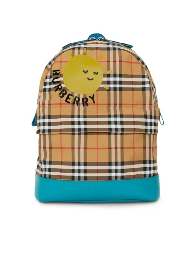 vintage check nylon backpack