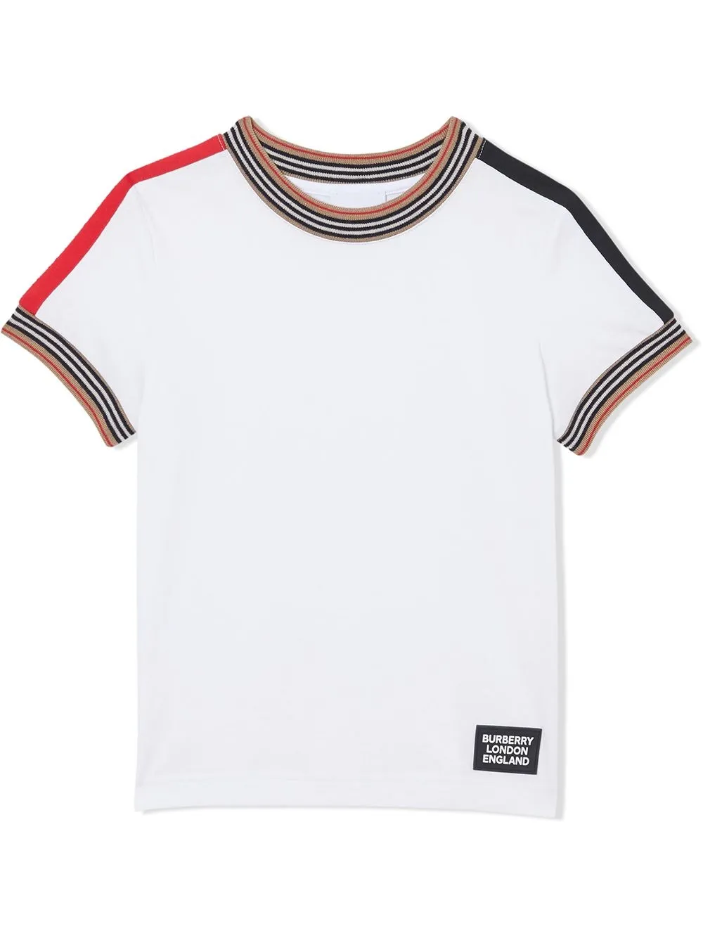 Burberry online kids logo stripe t shirt