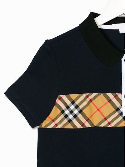 Panelled vintage check and icon stripe hot sale cotton shirt