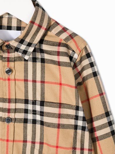 vintage check cotton flannel shirt