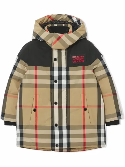 burberry vintage check hooded jacket