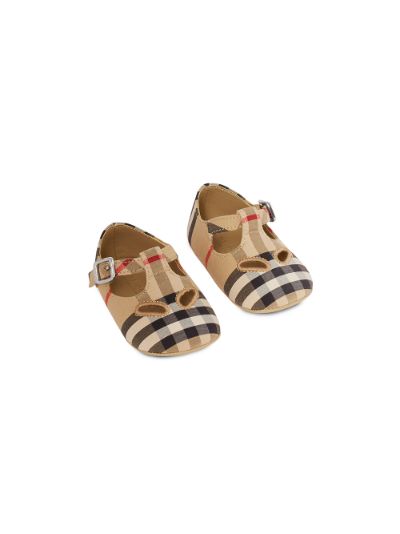 Burberry Kids Vintage Check print crib shoes Eraldo FR