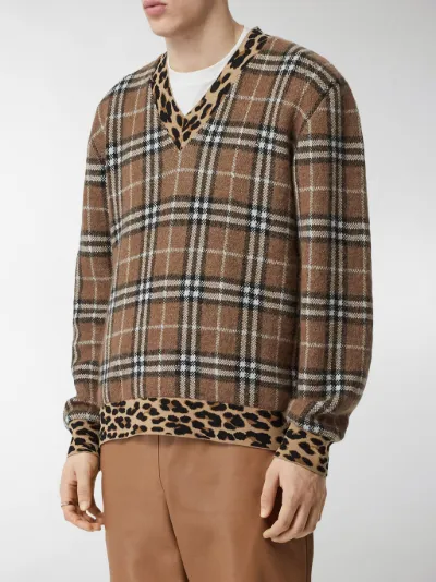 burberry check jumper