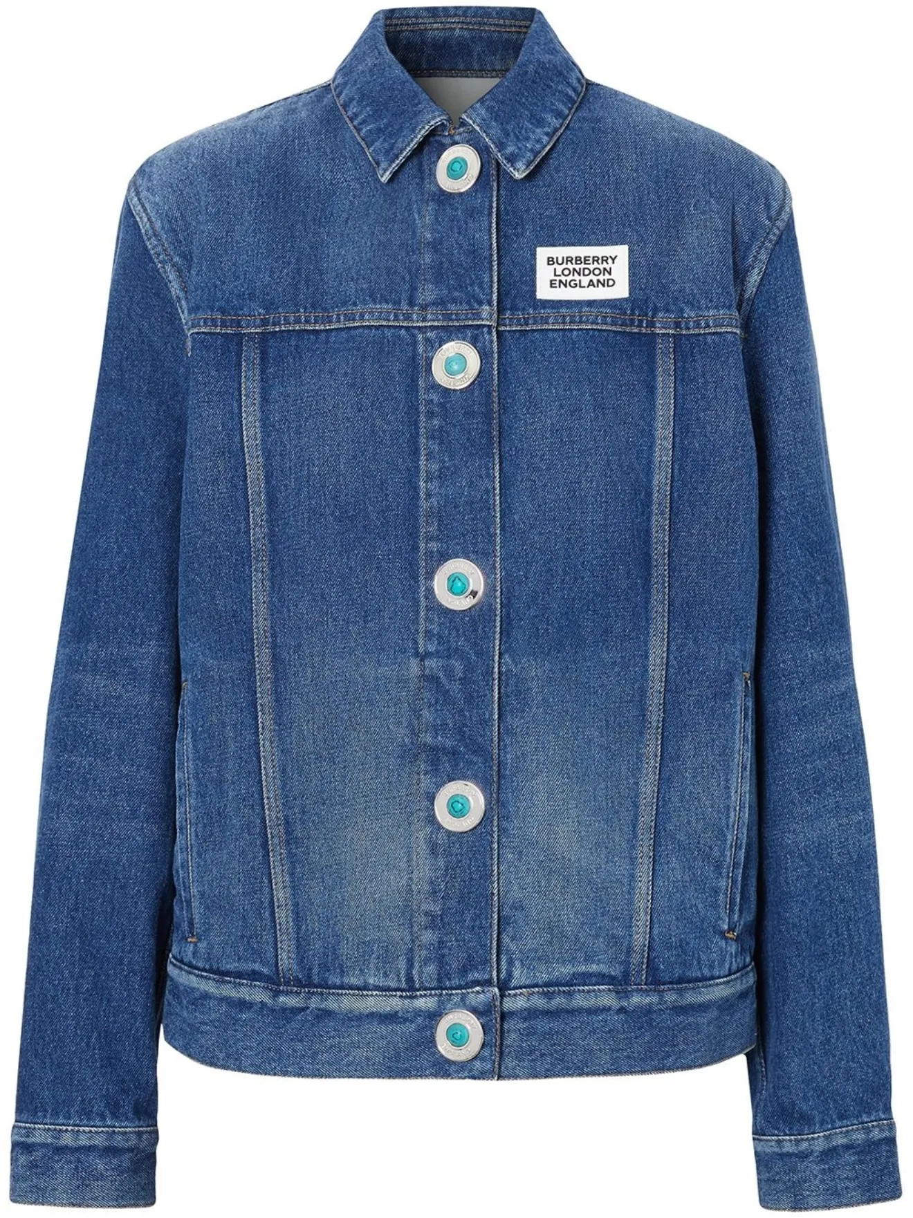 Burberry logo denim jacket blue | MODES