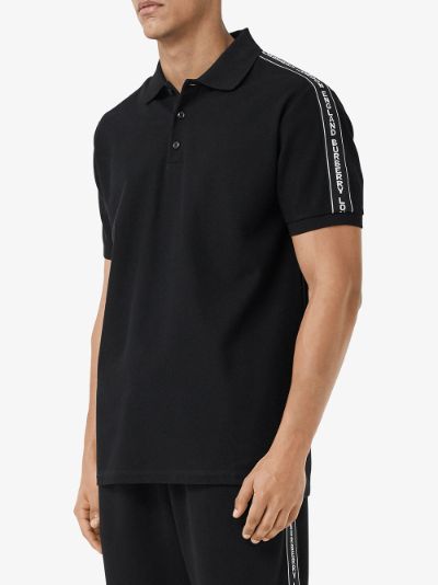 burberry logo tape polo t shirt