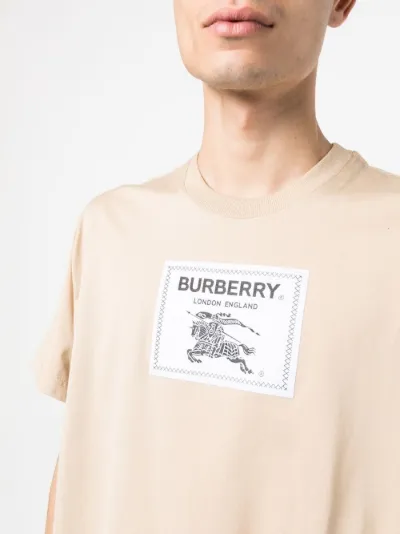 logo-patch cotton T-shirt | Burberry 