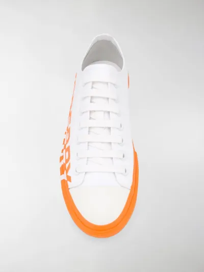 orange burberry shoes