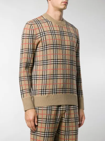 Burberry Maglione a quadri toni neutri | MODES