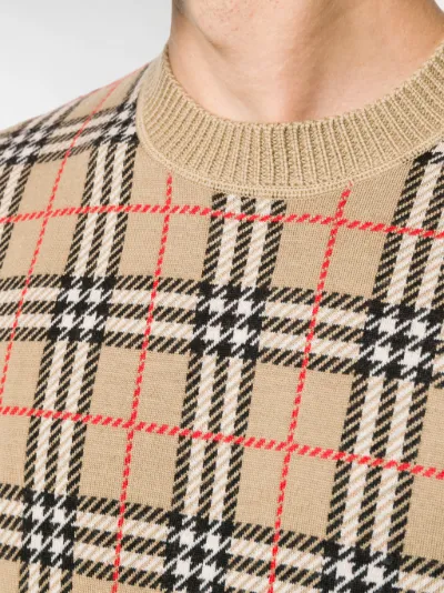Burberry Maglione a quadri toni neutri | MODES