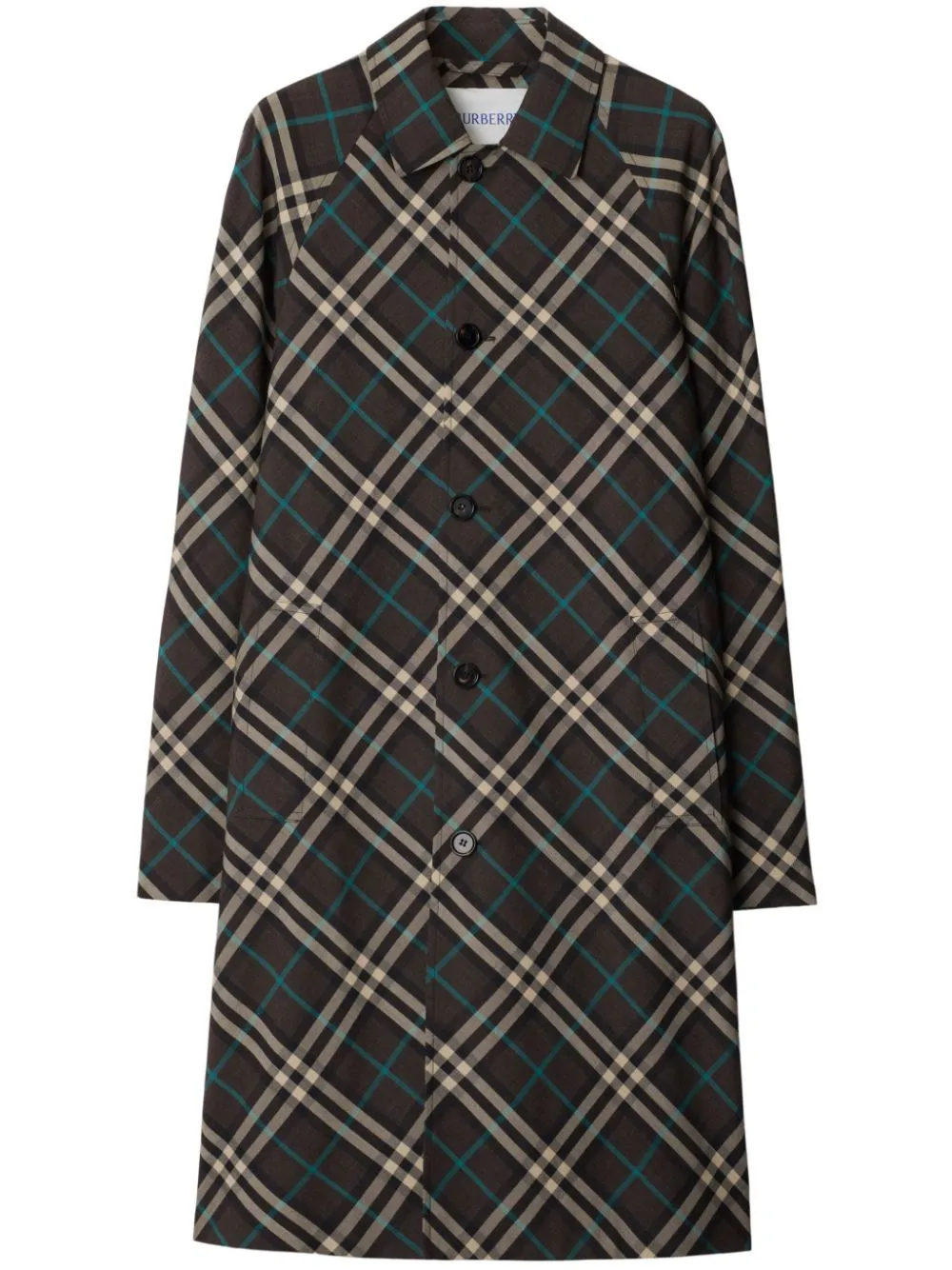 Burberry check trench coat hotsell