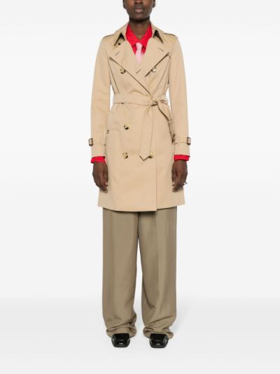 Burberry mid length trench coat best sale