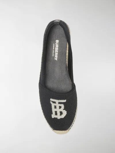 Monogram motif cotton and leather espadrilles Clearance