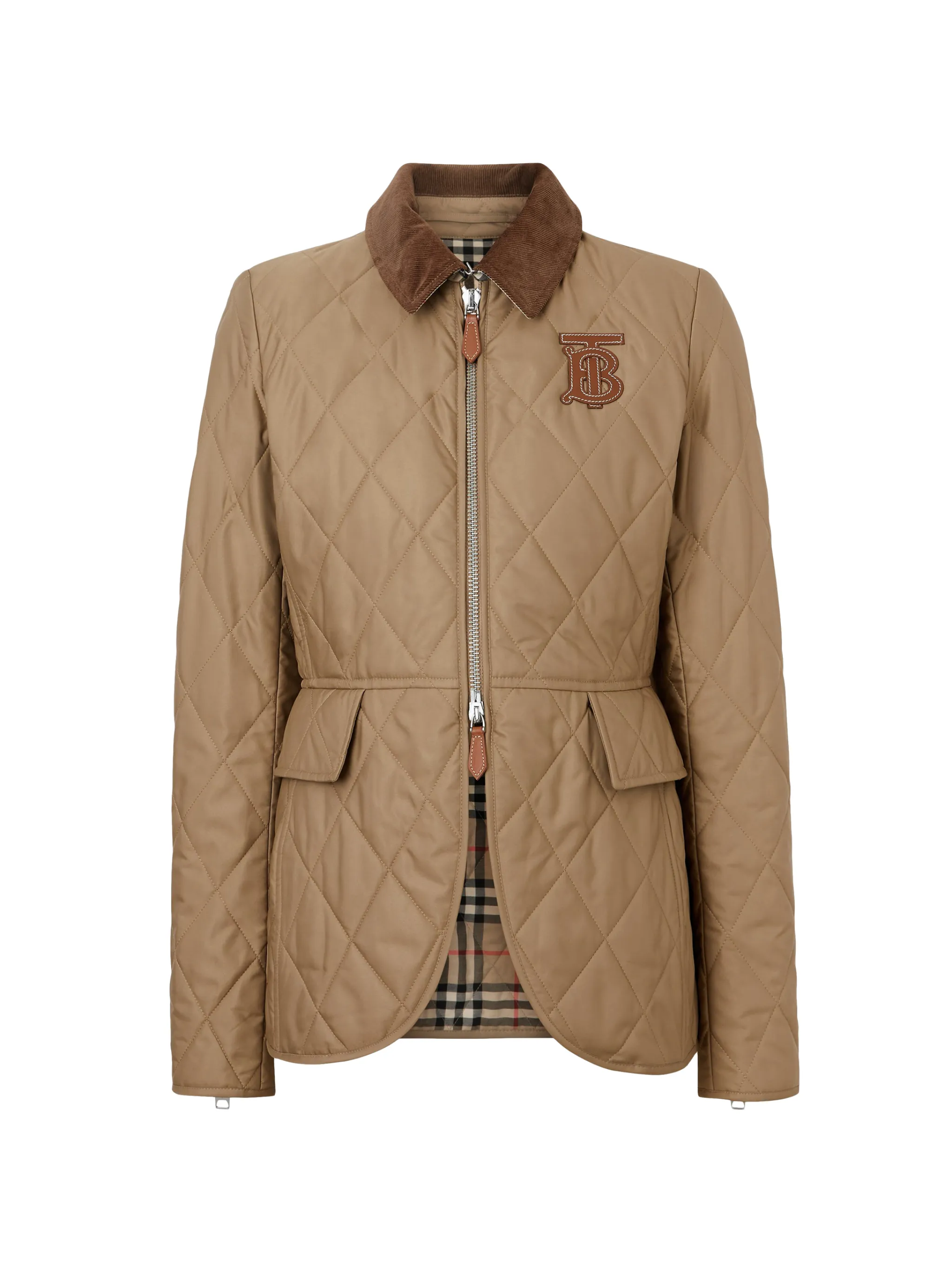 Burberry monogram motif quilted riding jacket on sale