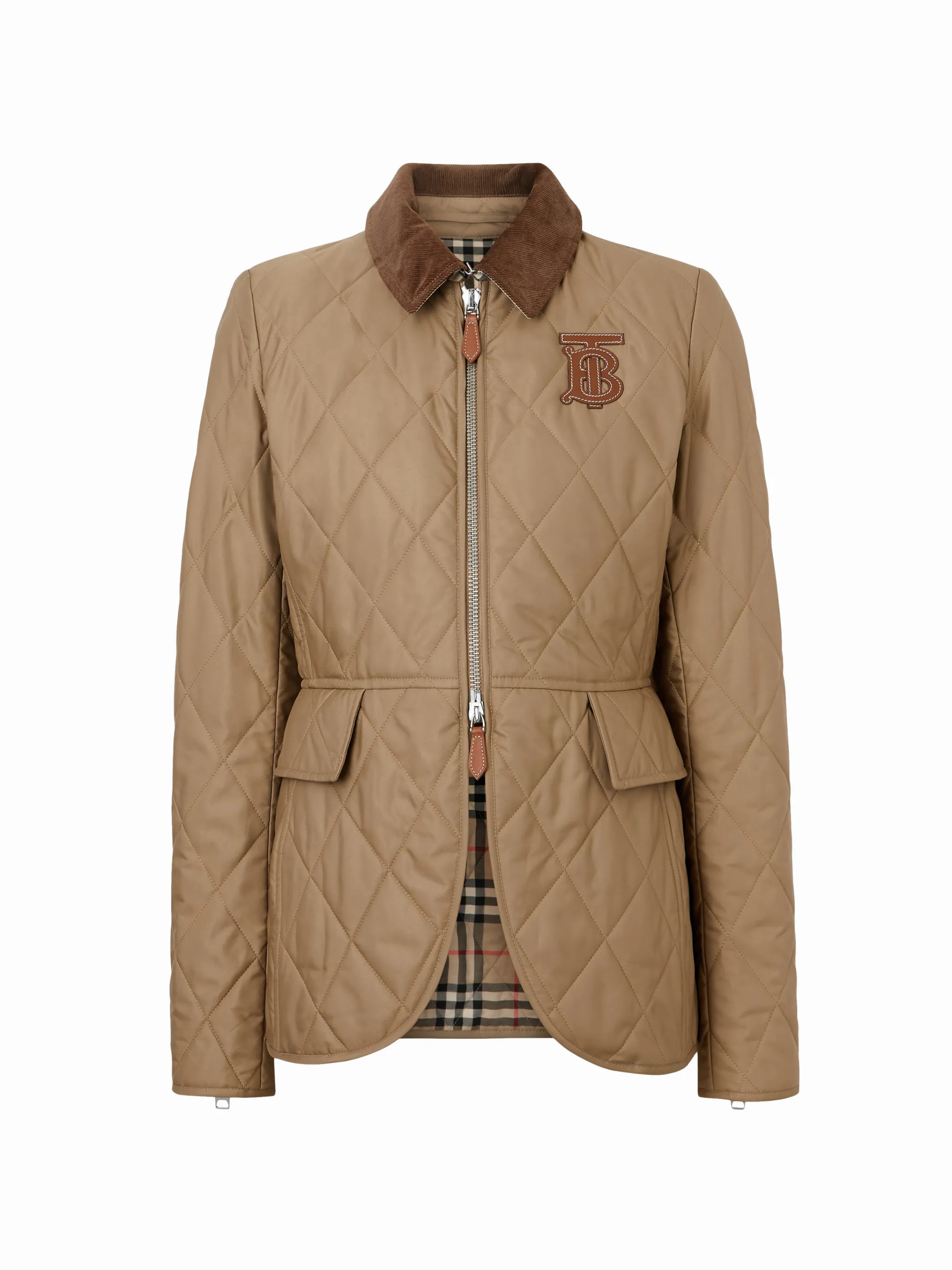 Monogram motif quilted riding jacket on sale