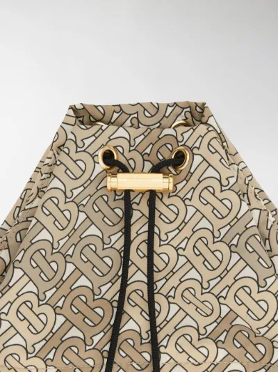 burberry logo print nylon drawcord pouch