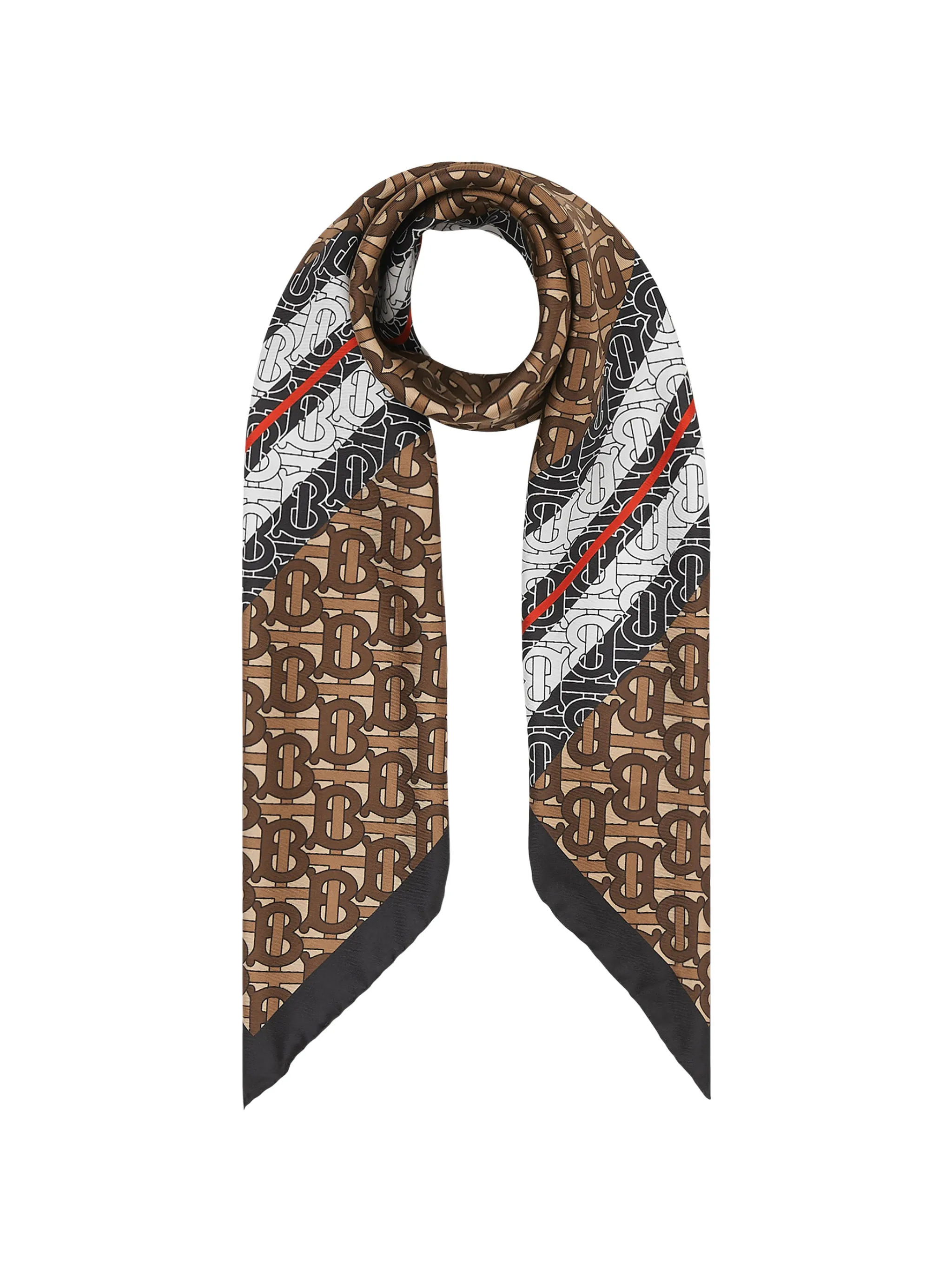 Burberry monogram stripe print square scarf Eraldo HR