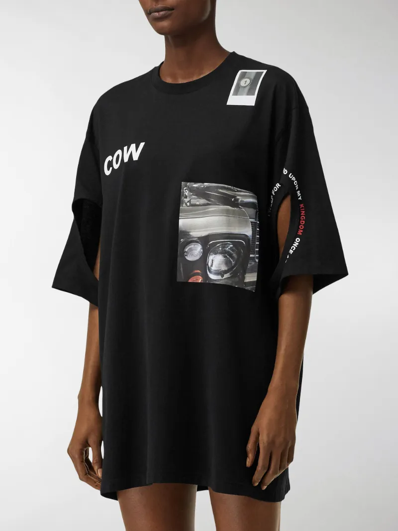 Burberry montage-print T-shirt black 