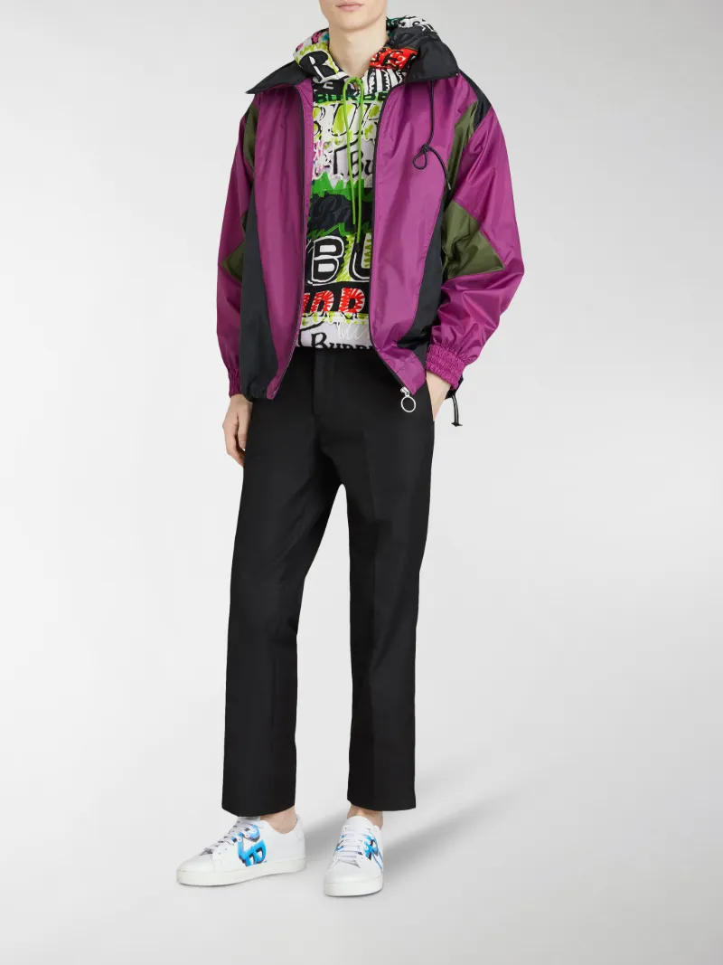 burberry oversized logo print hoodie