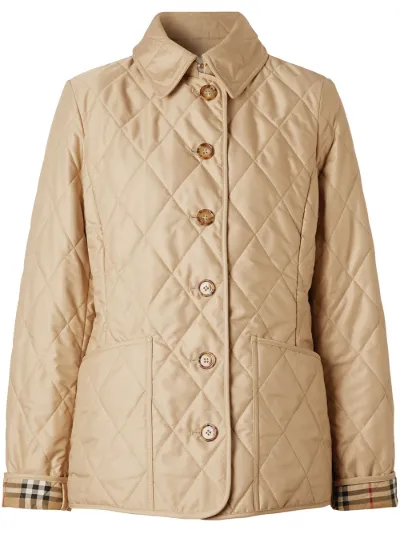 burberry quilted long jacket