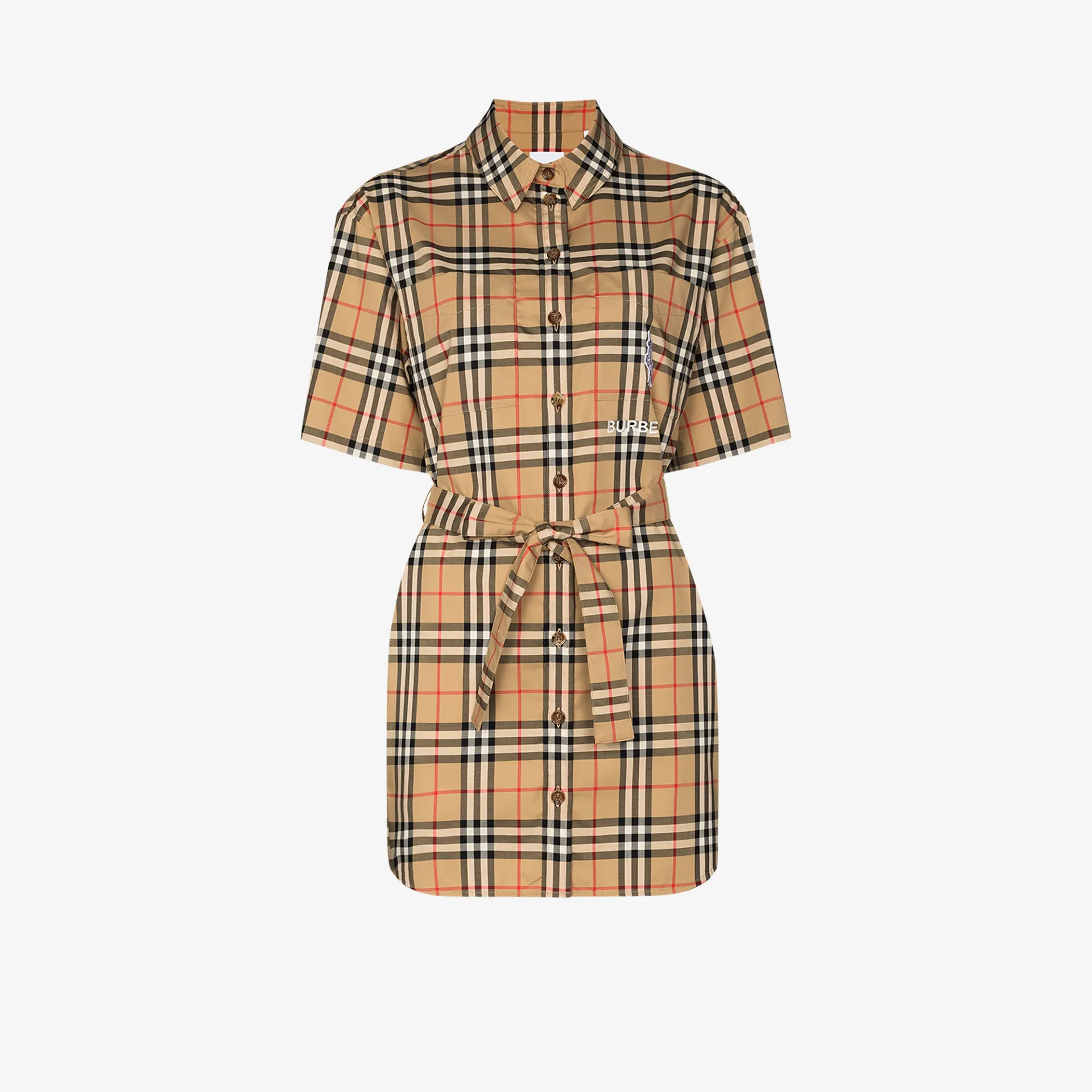 burberry check shirt dress