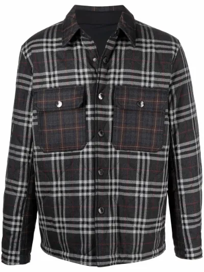 Burberry flannel shirt jacket hotsell