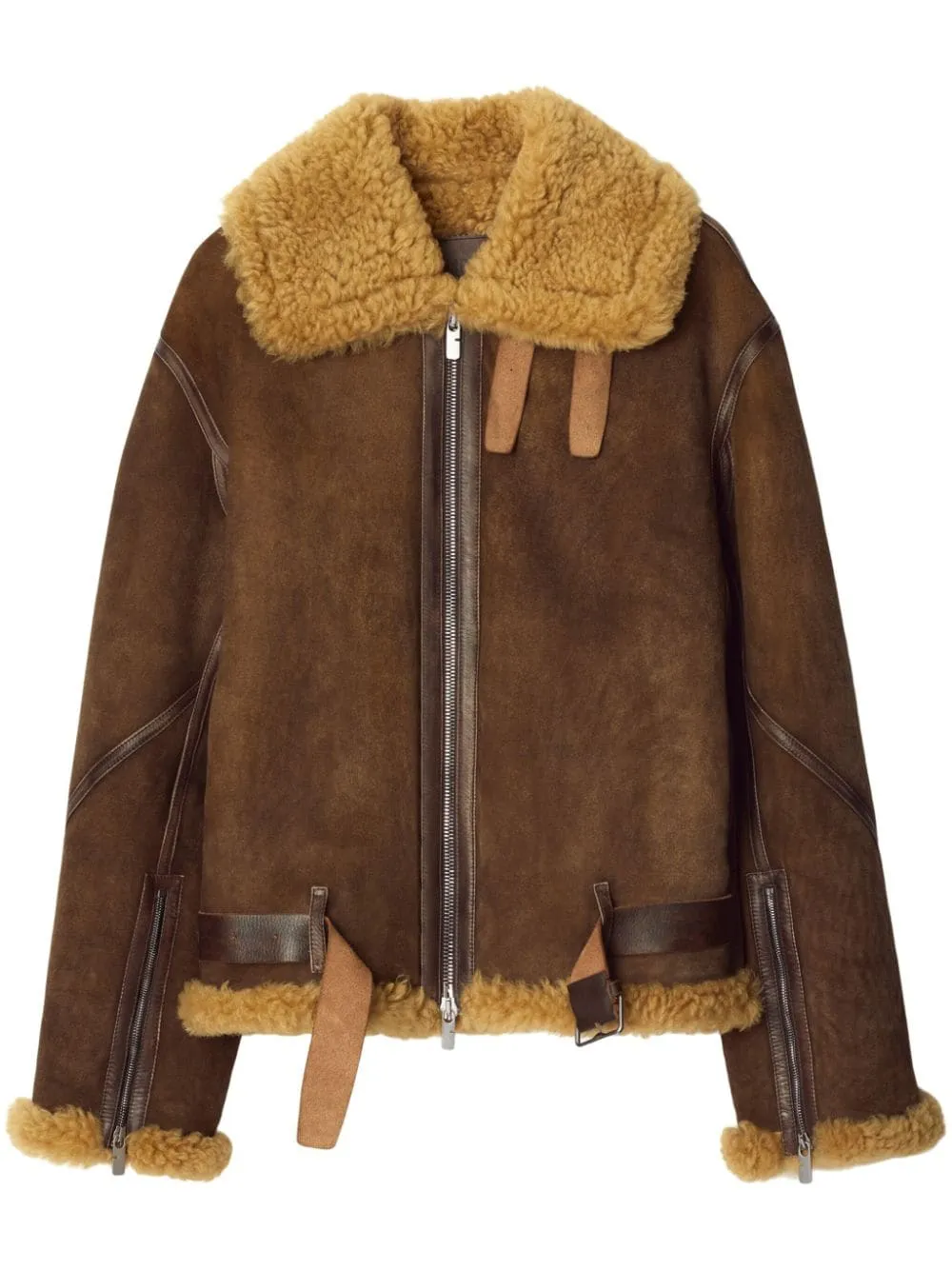 Burberry shearling trim leather jacket Eraldo FR