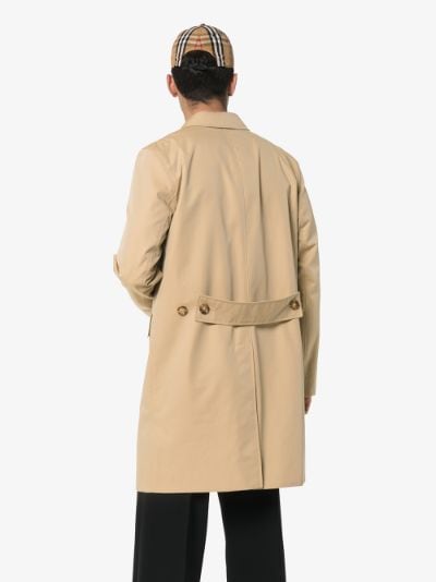 single breasted burberry trench coat
