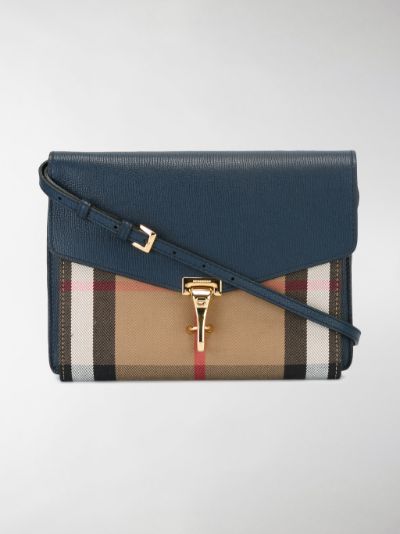 burberry small leather and house check crossbody bag