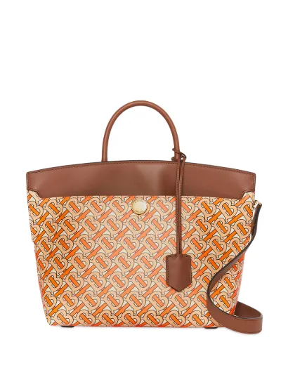 バッグ BURBERRY Small Monogram Print Tote Bag バーバリー Small Monogram Print Tote Bag