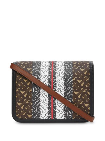 Small Monogram Stripe E-canvas TB Bag | Burberry 