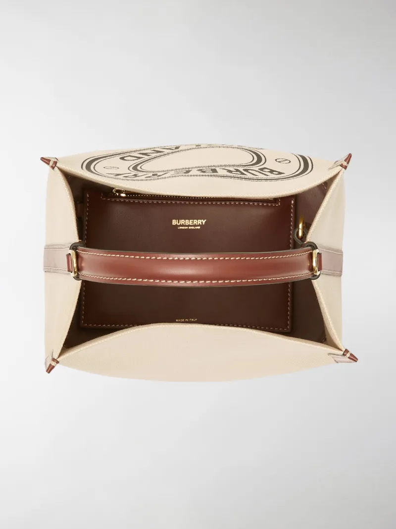 burberry small penny logo tote bag