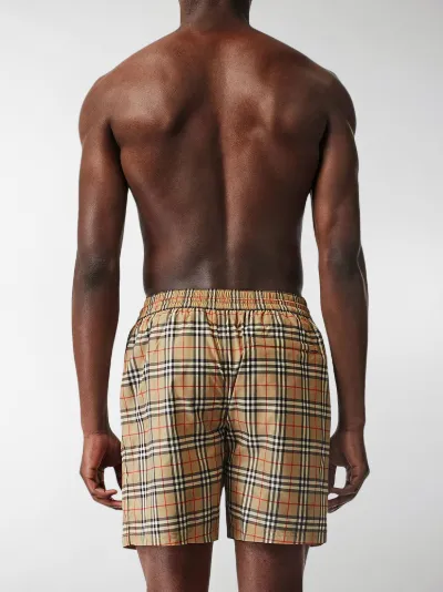 check drawcord swim shorts