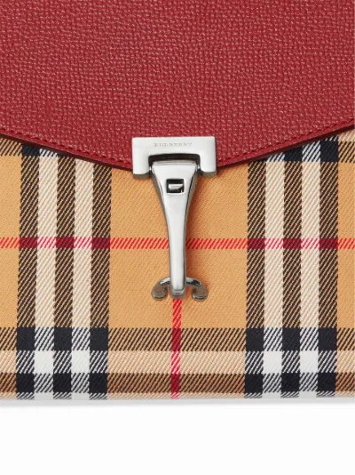 Burberry mini leather and vintage check crossbody bag online