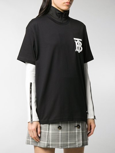 Burberry Tb Logo T Shirt Black Modes