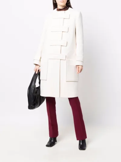 white duffle coat