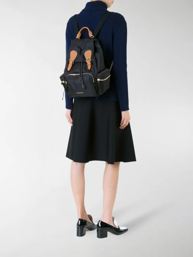 burberry the medium rucksack in technical nylon and leather