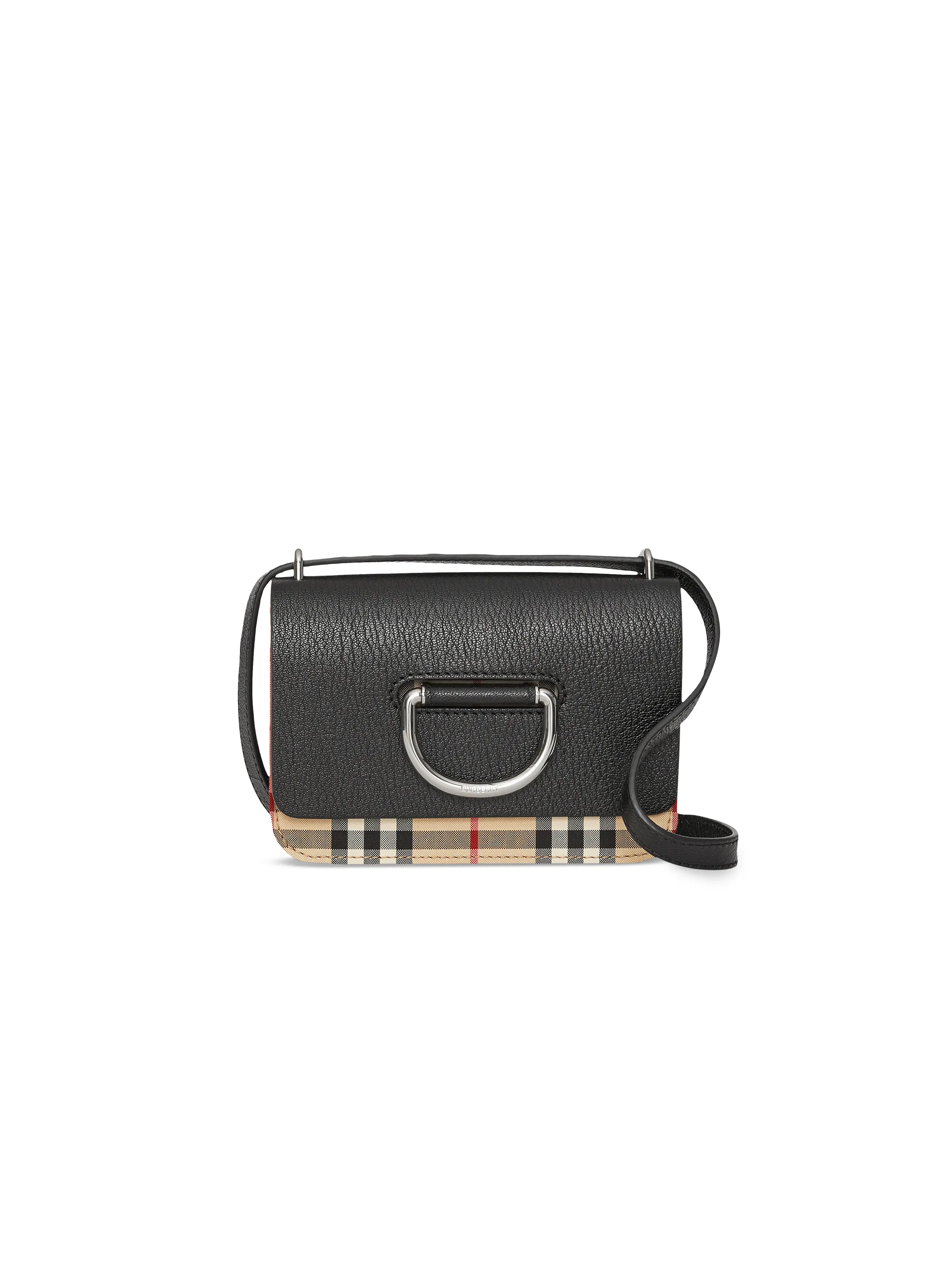 Burberry The Mini Vintage Check and Leather D-ring Bag